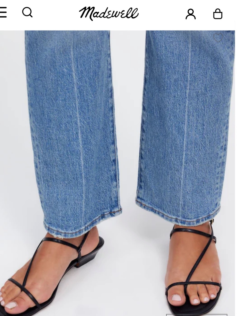 Madewell Black Strappy Flat Sandals